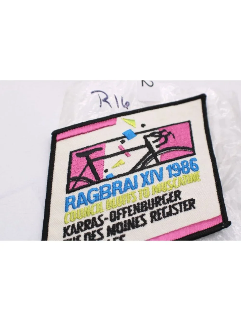 Ragbrai Xiv 1986 Cycling Event Embroider Patch 479 Miles DM Iowa Collectible Vtg - Picture 6 of 6